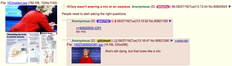Illustration for article titled Conspiracy Theorists Are Very Concerned About Hillary's Mic Pack